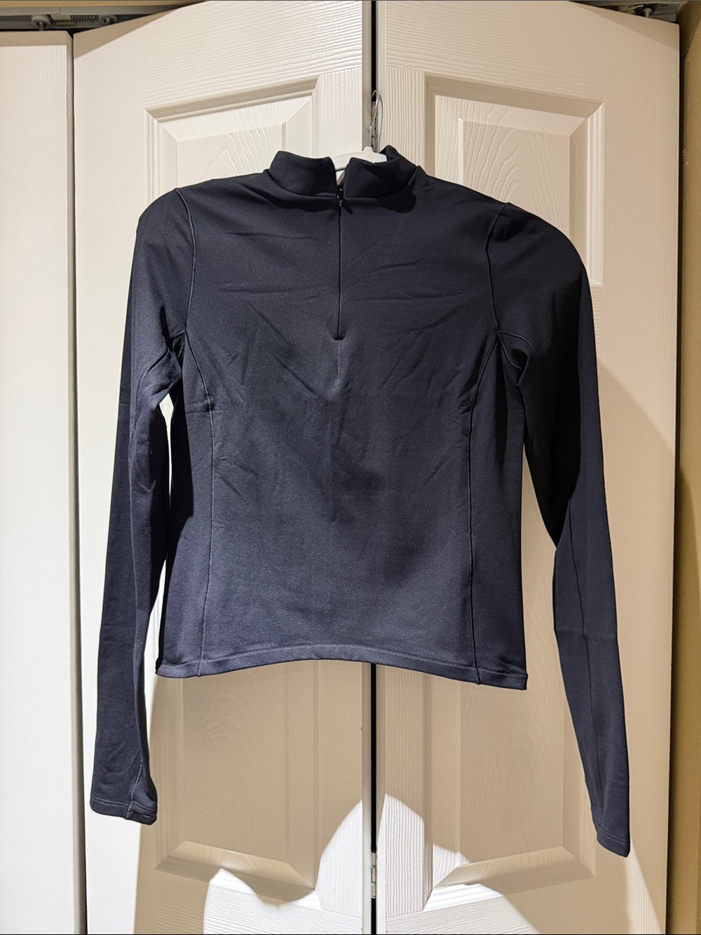SPANX Black brushed contour Quater-Zip Get Moving